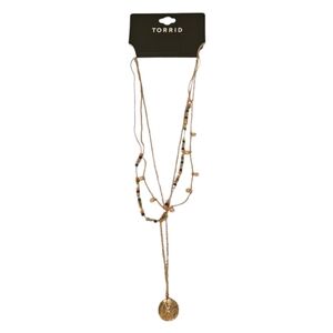 Multi-Coloured Torrid Women's Beaded Layered Necklace With Disk